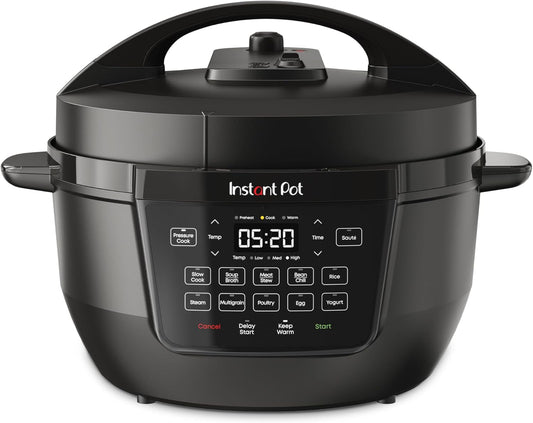 Instant Pot 7.5QT RIO Wide, 7-in-1 Electric Multi-Cooker, Pressure Cooker, Slow Cook, Rice, Steamer, Sauté, Yogurt & Warmer, Wide Base, Large Searing Base, WhisperQuiet Steam Release