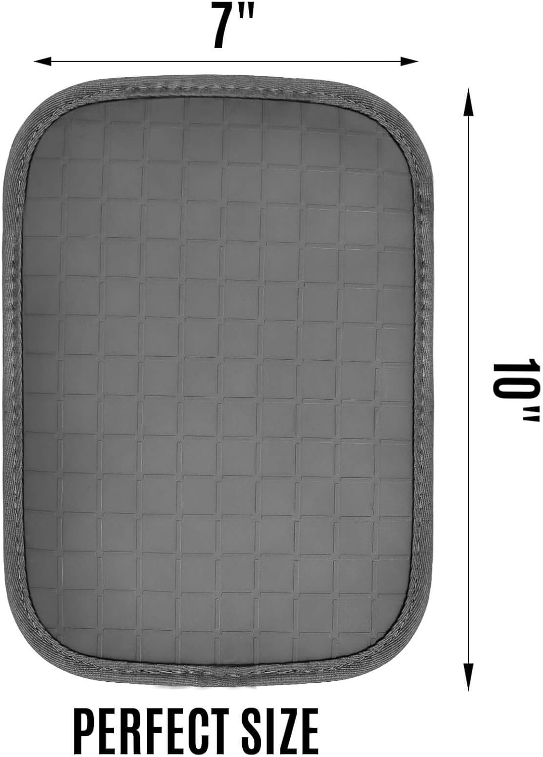 HOMWE Silicone Kitchen Pot Holders with Pockets, 2 Pc Set Trivet, Steam and Heat Resistant Hand and Countertop Protection Hot Pads, Non-Slip Grip potholders, Terrycloth Interior Lining, Gray