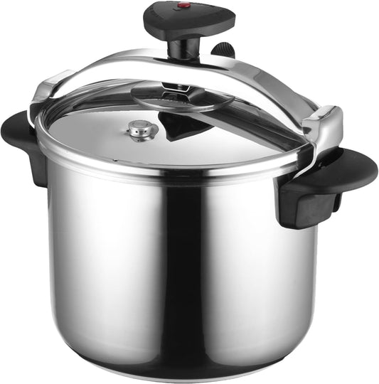 MAGEFESA Star Pressure Cooker, 8.4-Quart, 18/10 Stainless Steel, Works on All Stovetops (Induction Compatible), Safety Lock & 8 PSI Cooking