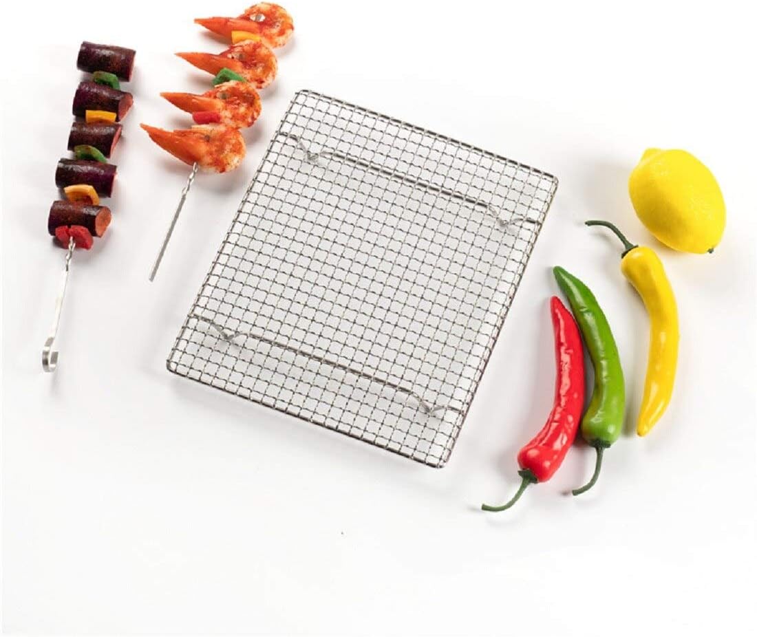 304 Stainless Steel Cooling Rack Versatile Baking Rack Heat Resistant Rust Proof Sturdy Grate 15.7"*11.8"
