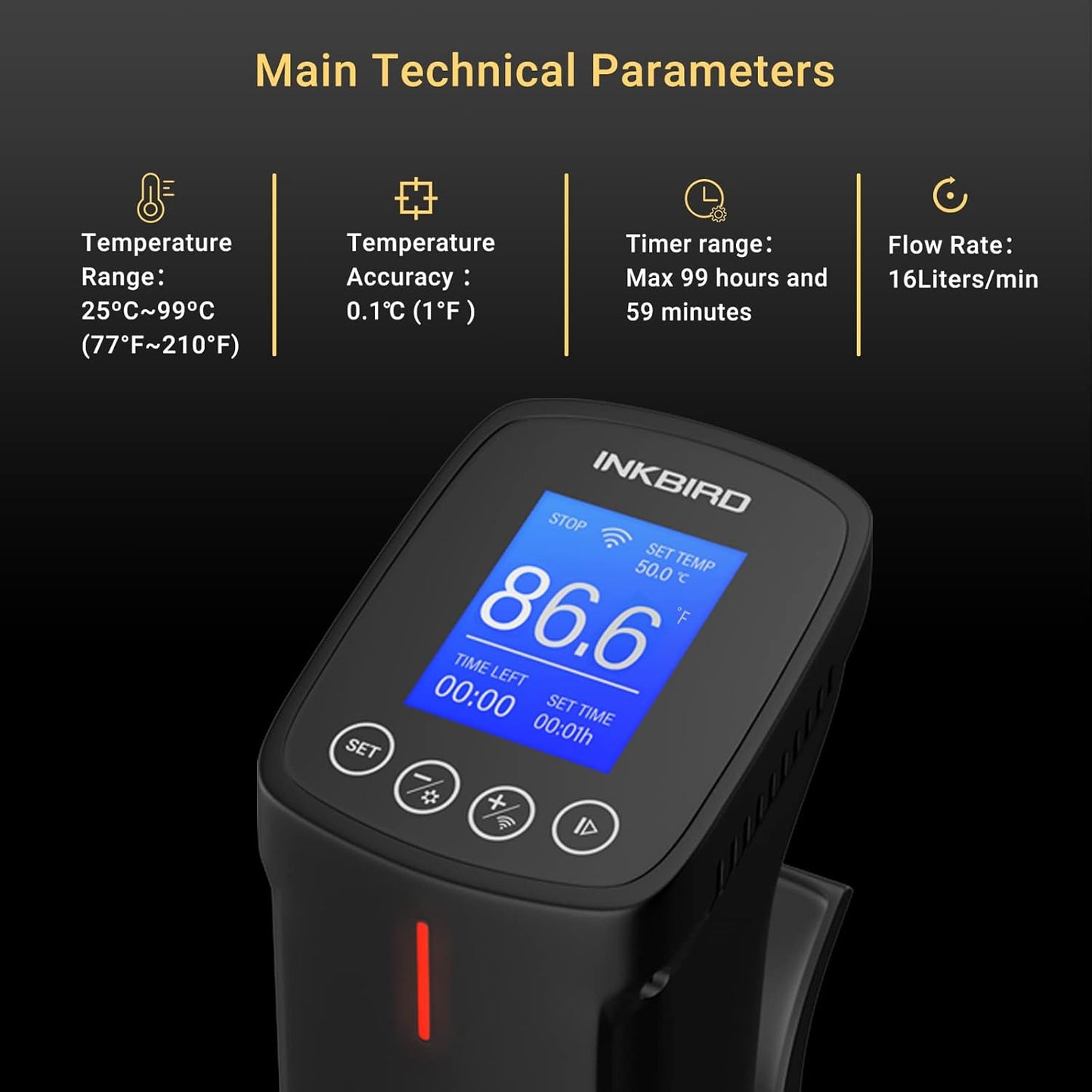 Inkbird WIFI Sous Vide Cooker & 44PCS Electric Vacuum Sealer Sous Vide Kits Recipes on APP and 1000W Sous Vide Machine| Sous Vide Starter Kits with 30PCS Sous Vide Bags Electric Pump Clips