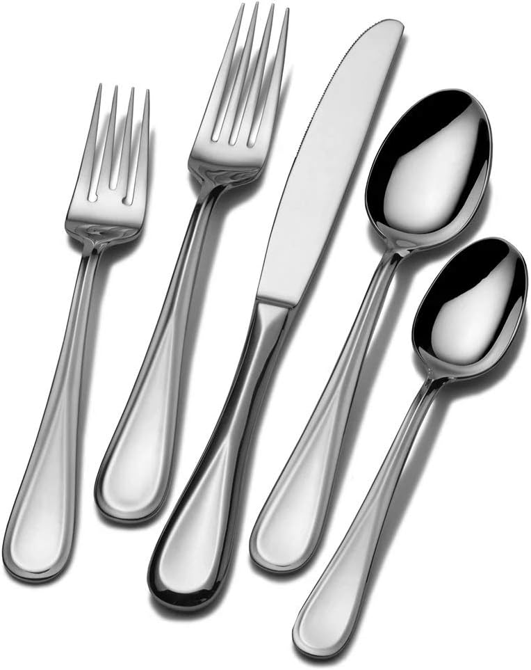 Mikasa 5100237 Bravo 20-Piece 18/10 Stainless Steel Flatware Set, Service for 4