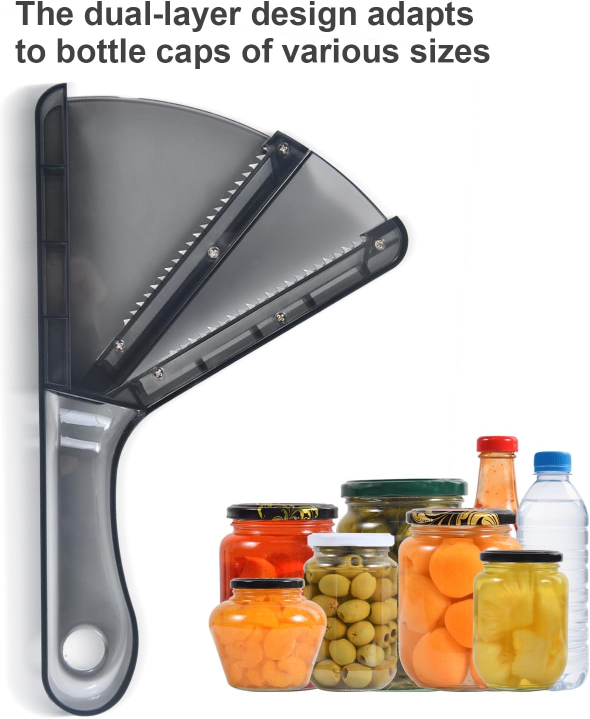 Jar Opener for Weak Hands, Dual-Layer Multifunctional Jar Opener Gripper, Bottle Openers for Seniors, Kitchen Gadgets, Non-Slip Jar Openers for Seniors, Arthritis, Lid Opener, Christmas Gifts