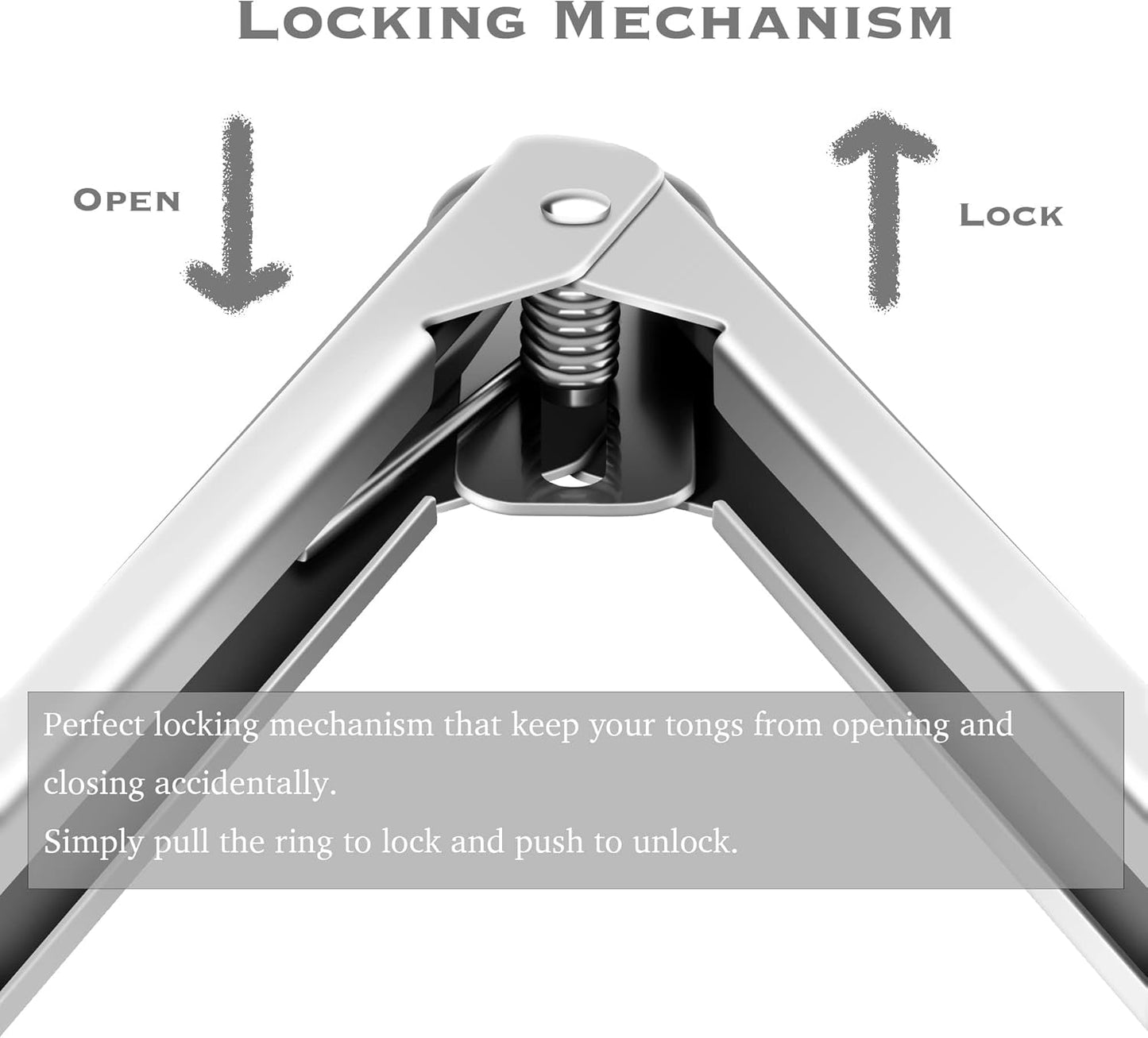 2 Pack Grey Kitchen Tongs, Premium Silicone BPA Free Non-Stick Stainless Steel BBQ Cooking Grilling Locking Food Tongs, 9-Inch & 12-Inch