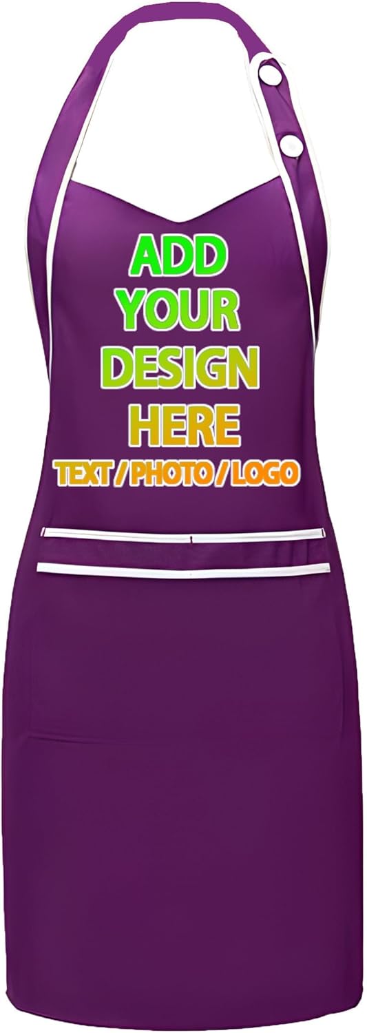 Personalized Custom Aprons Custom Adjustable Kitchen Cooking Aprons Hair Stylist Cafe Work Aprons For Men And Women