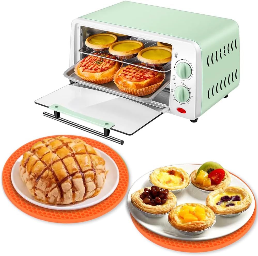 homEdge Silicone Trivets Mat, 6 Packs Multipurpose Non Slip Heat Resistant Pot Holder-Orange