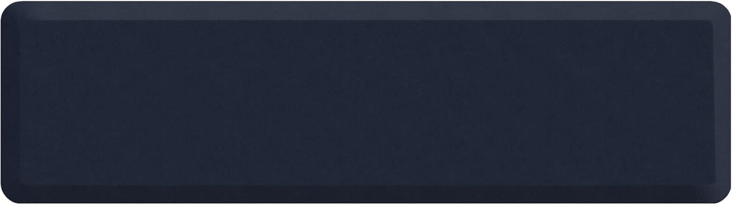 GelPro Anti Fatigue Nonslip Mat: Hard Floor Utility Mats for Garage, Patio and Kitchen - 20" x 72" x .5" - Leather Grain Navy