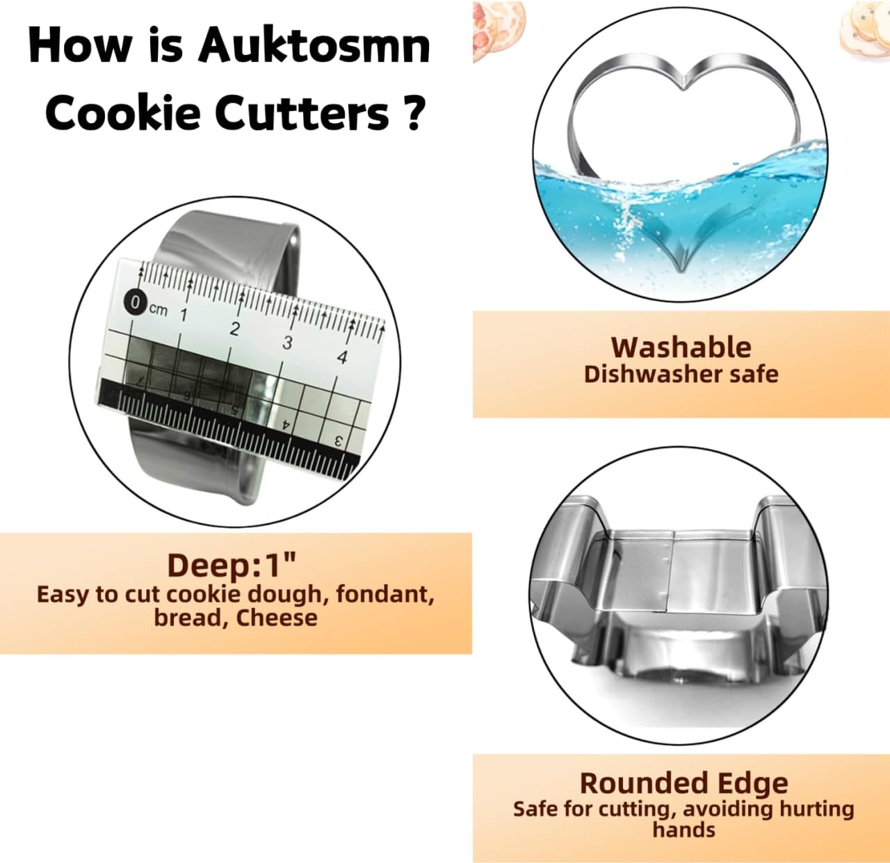 Halloween Cookie Cutter Set-4 Piece-2.5 Inch-Diswasher Safe-Mini Halloween Cookie Cutter Shape for Baking