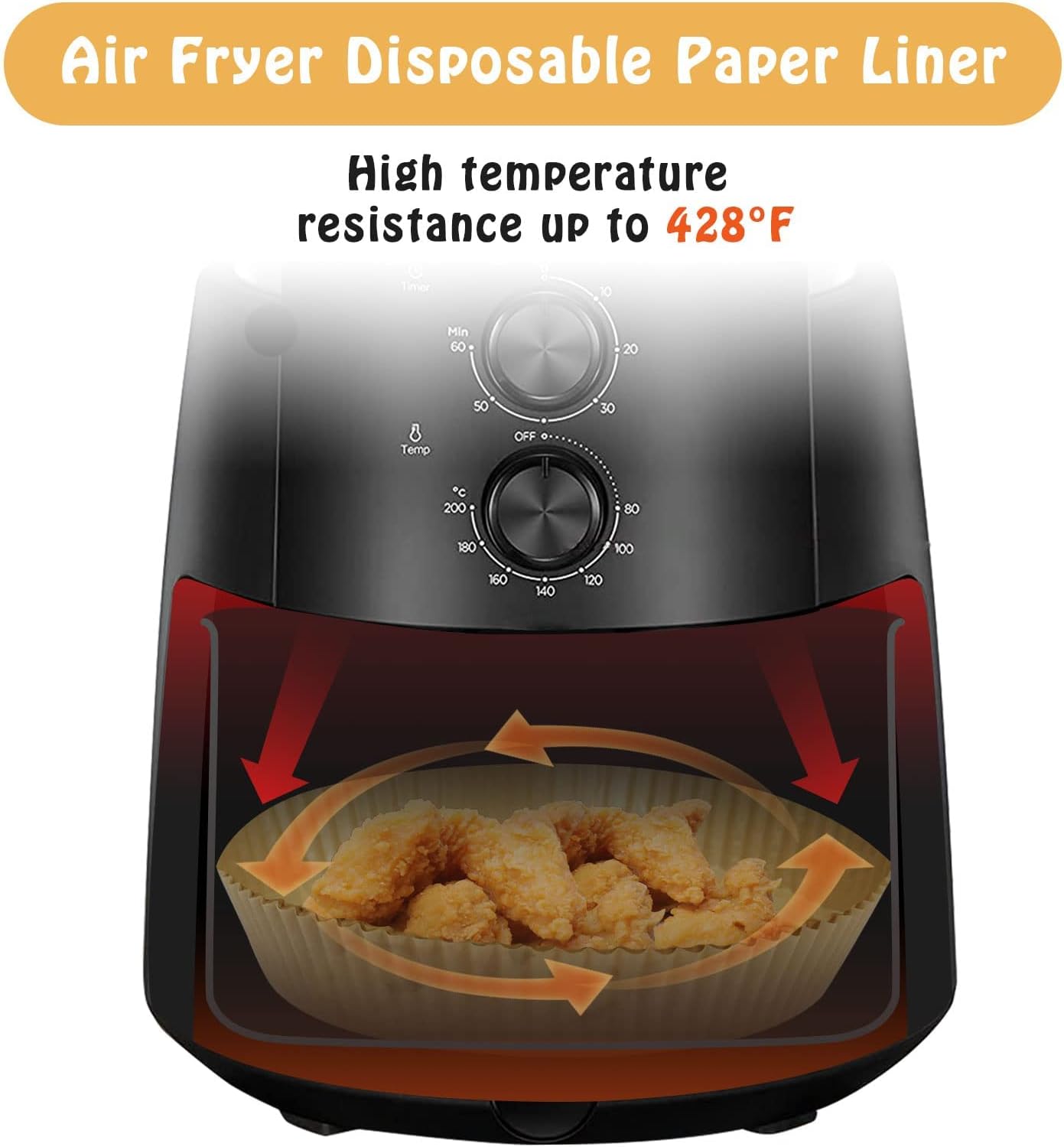 200 Pcs Air Fryer Liners - Disposable Parchment Paper Sheets for Ninja Air Fryer AF101 & AF150 XL
