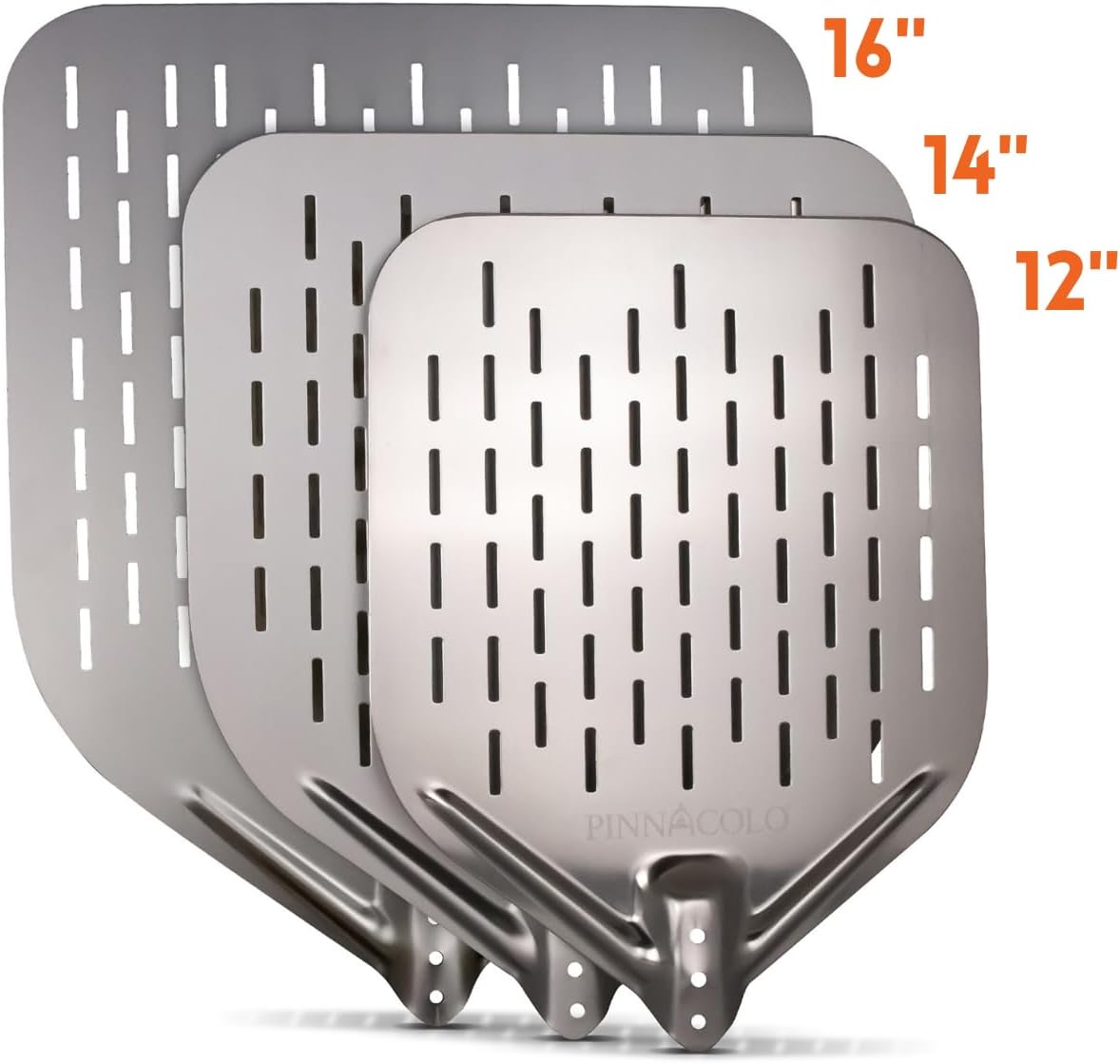 Premium 14 Inch Perforated Peel with Aluminum Handle - Lightweight and Premium, Perfect for Homemade Pizza, Bread, and Pastries