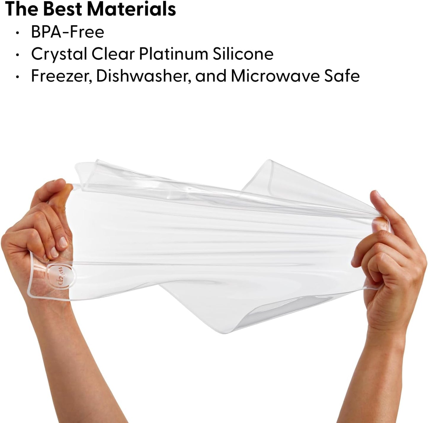 W&P Reusable Silicone Stretch Wrap, 1 Box with 3 Wraps (7x8, 10x11, 13x14), Oven, Dishwasher, Microwave & Freezer Safe, BPA Free