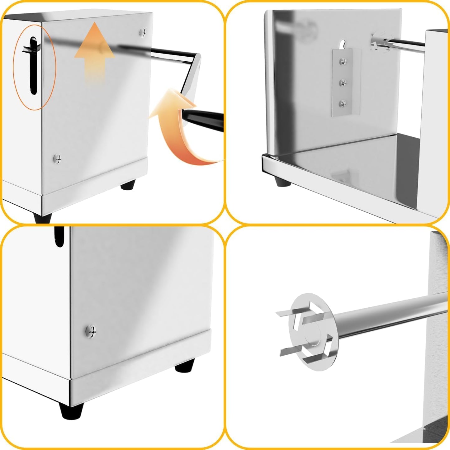 Spiral Potato Cutter french fry cutter Manual Stainless Steel Twisted Potato Slicer Cutter curly fries Cucumbers Carrots DIY BBQ Slicer with Reusable Stick