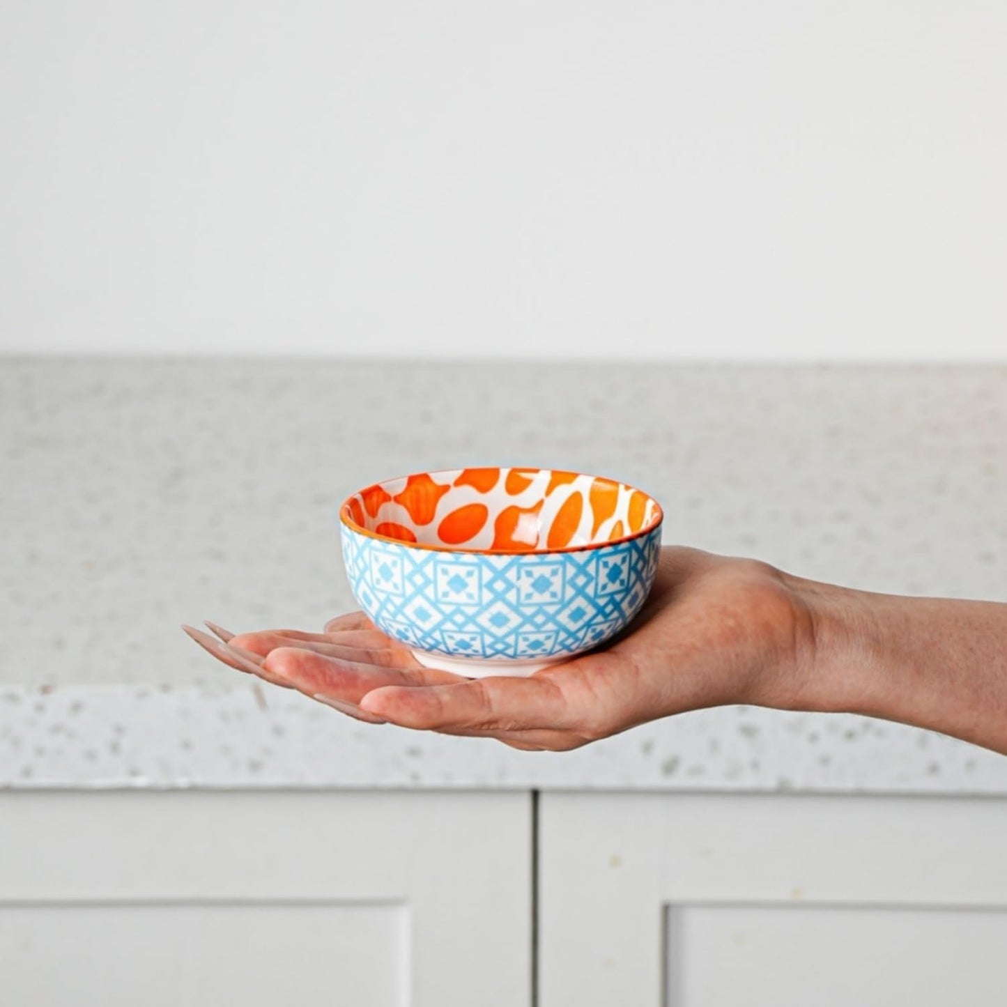 Ceramic Dipping Bowls Set - 4 Oz Small Dessert Bowl 3.5 Inch Porcelain Small Bowls for Side Dishes, Snack, Yogurt, Appetizer - Microwave Dishwasher Safe - Set of 6 - Assorted Colors