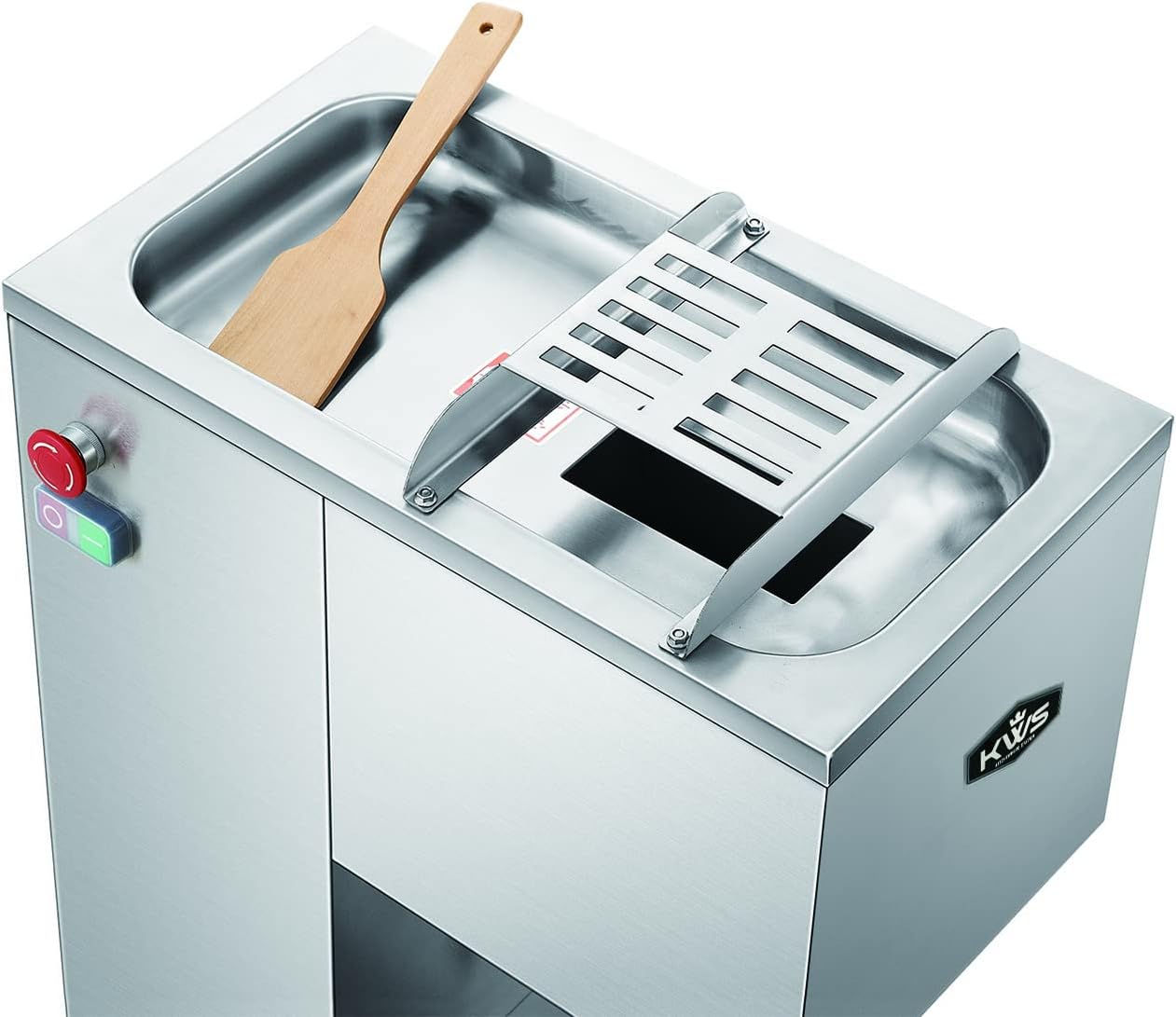 KWS SP-68 Commercial 1950W Meat Slicer 794 lbs/hr Floor Model Stainless Steel Fresh Meat Slicer Electric Meat Cutting Machine for Restaurant/Deli/Butcher Shop (5mm)