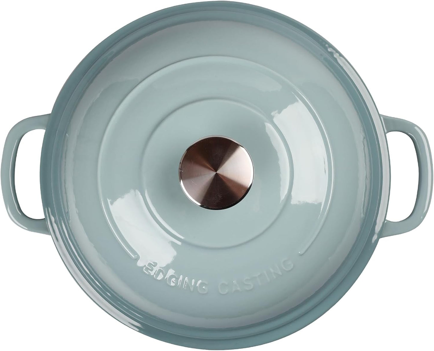 Enameled Cast Iron Dutch Oven Pot with Lid, Round Bread Oven for Homemade Sourdough Bread Baking, 6 Quart, Seasalt