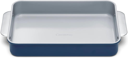 Caraway Non-Stick Ceramic 9”x13” Rectangle Pan - Naturally Slick Ceramic Coating - Non-Toxic, PTFE & PFOA Free - Perfect for Brownies, Lasagnas, and More - Navy