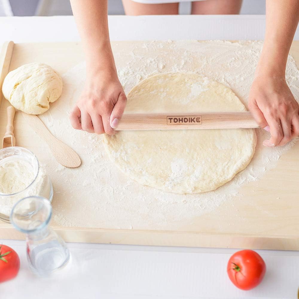 TDHDIKE Premium Aluminum Pizza Peel With Detachable Beech Handle, 12” x 32.5”, Convenient To Store, Good Helper For Baking, Homemade Pizza And Bread