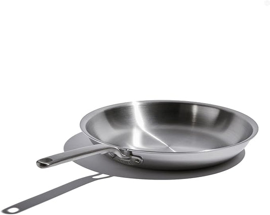 Heritage Steel Eater Series 12 Inch Frying Pan | Made in USA | 5-Ply Fully Clad Stainless Steel | Stay Cool Handle Design | Induction Ready & Non-Toxic