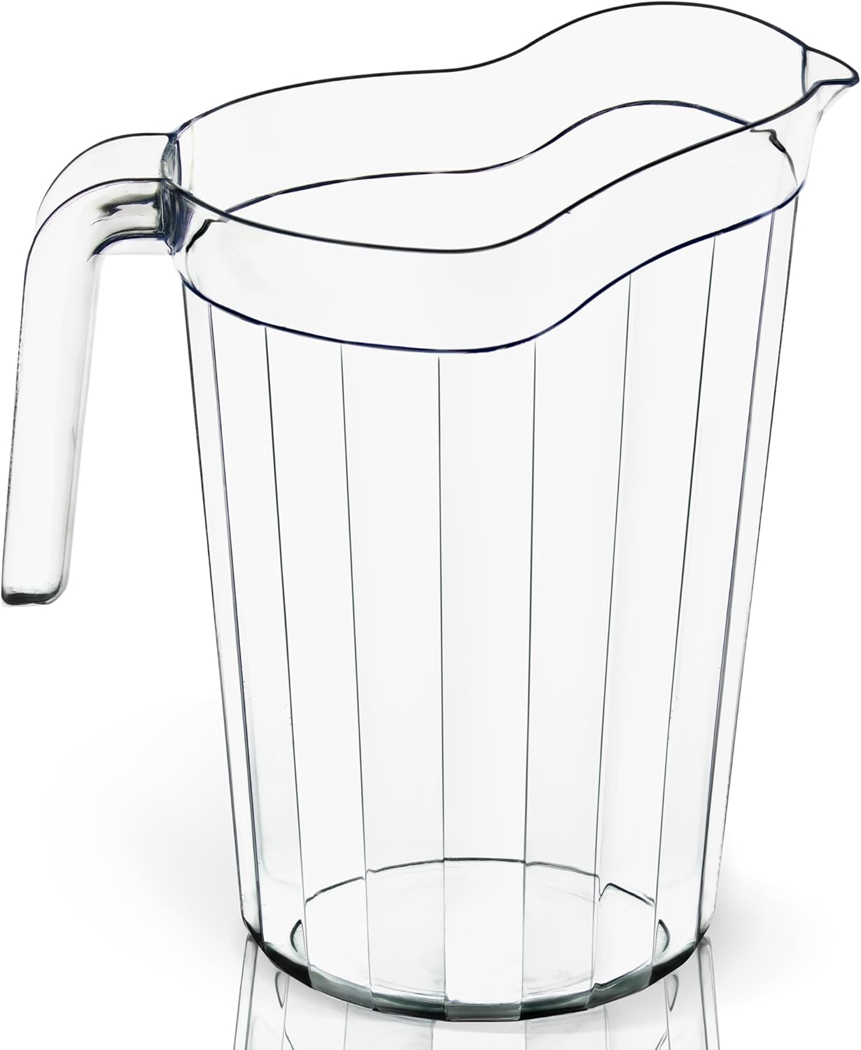 DecorRack 6 Pack - 75 oz Polycarbonate Plastic Pitcher Beverage Dispenser with Pour Spout Shatterproof Catering and Restaurant Serveware for Cold Drinks, Water, Lemonade, Beer, and Sangria (6 Pack)