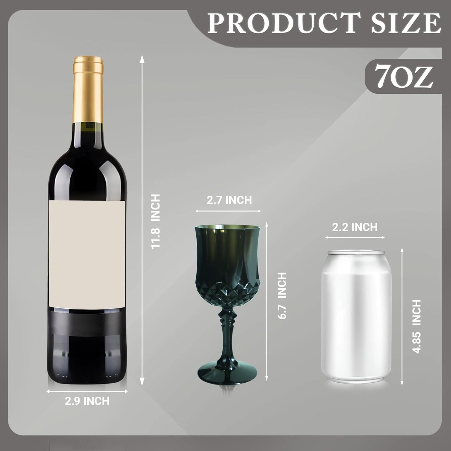 Plastic Wine Glasses，Plastic Goblets Vintage Style Cordial Drinking Glasses for Wedding Reception, Grand Event Party Supplies (48, Black)