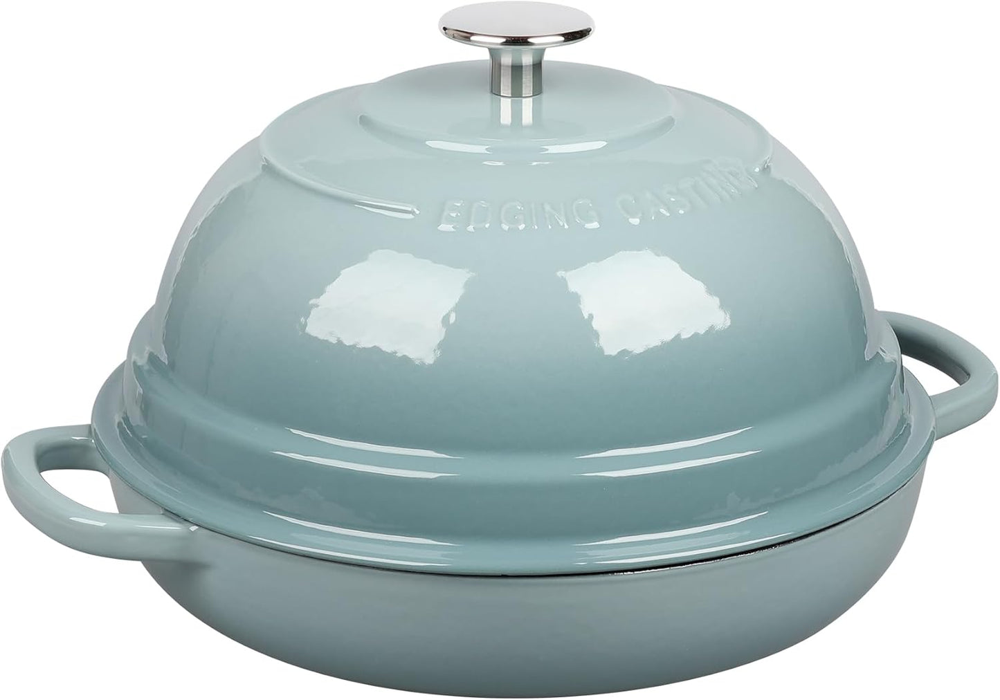 Enameled Cast Iron Dutch Oven Pot with Lid, Round Bread Oven for Homemade Sourdough Bread Baking, 6 Quart, Seasalt