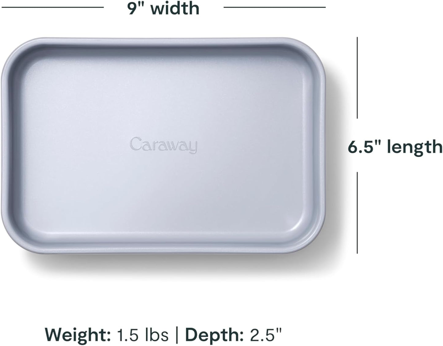 Caraway Nonstick 9” x 6.5” Small Rectangle Baking Pan – Non-Toxic, PTFE & PFOA Free – Aluminized Steel Core – Deep Ceramic Baking Pan for Casseroles, Lasagna & More - Cream