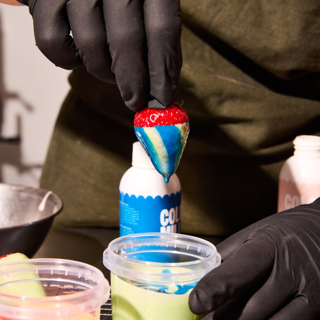 Colour Mill Chocolate Drip Easy-Melt Drizzle for Desserts, 125 Grams Cobalt