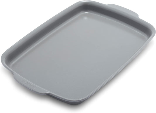 GreenPan Premiere Ovenware Healthy Ceramic Nonstick 13" x 9" Quarter Sheet Baking Pan, PFOA & PFAS-Free, Warp-Free Bakeware, Durable Quick Heating, Oven & Broiler Safe to 600F, Dishwasher Safe, Gray