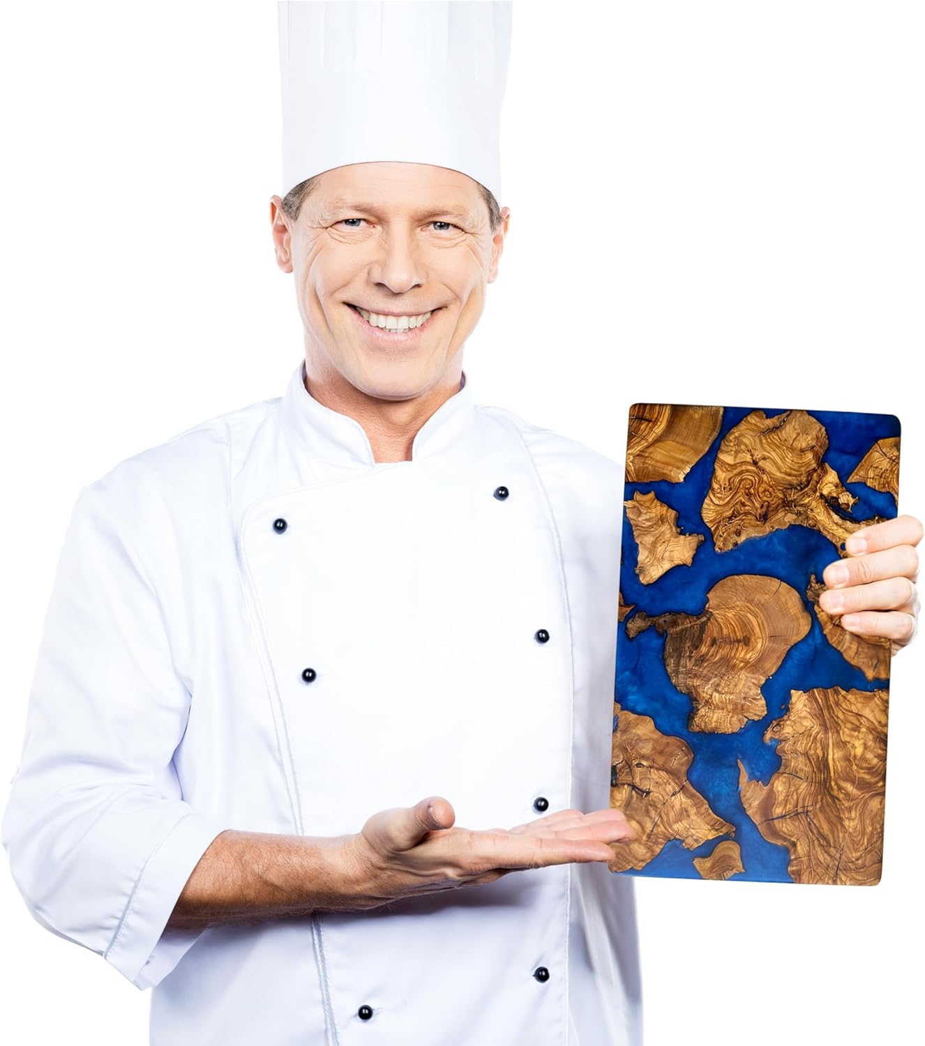 Handmade Olive Wood Resin Cutting Board, Charcuterie Boards for Housewarming Gifts, Resin Cheese Board, Decorative Cutting Board for Kitchen, Luxury Olive Wood Charcuterie Board