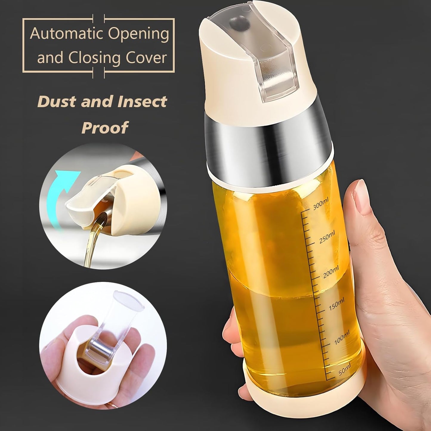 Honey Dispenser No Drip, Maple Syrup Bottle, Olive Oil Dispenser, Honey Jar with Stand, Beautiful Bottle Container, Perfect Honey Pot