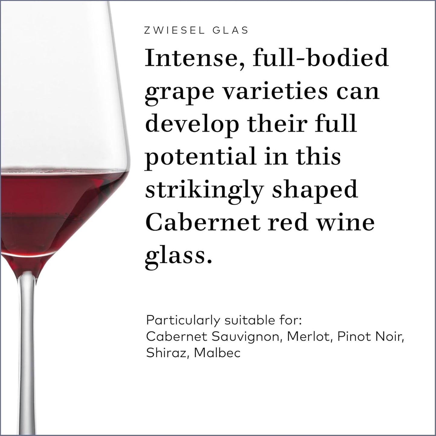 ZWIESEL GLAS Pure Cabernet Red Wine Glass (Set of 6), Graceful Wine Glasses for Red Wine, Dishwasher-Safe Tritan Crystal Glasses, Made in Germany (18 Ounce)
