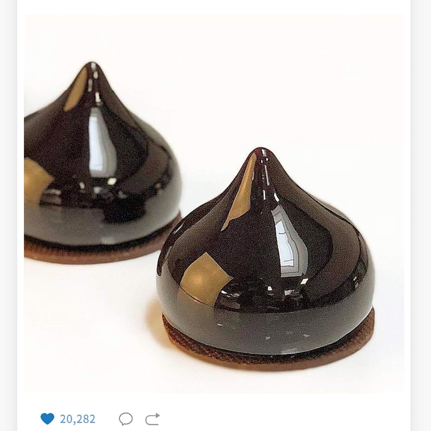 OCPO KITCHEN Silicone Molds for Baking Mousse Cake, French Dessert Mold for Pastry Chocolate, Cupcake, Ice Cream Mould, Cake Decoration Mold, 3D Water Drop Shape (6-Cavity)