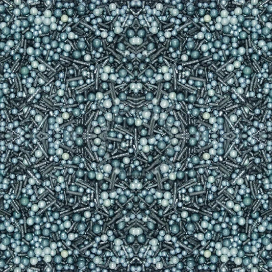 Confect Fusion Mashup Sprinkles – Metallic Blue Pearl Beads Mix for Cake & Cupcake Decorating – Edible Baking Topping Decorations –Vegan, Gluten-Free, Nut-Free, Soy-Free, Dairy-Free, Palm Oil-Free – 4.2 Oz