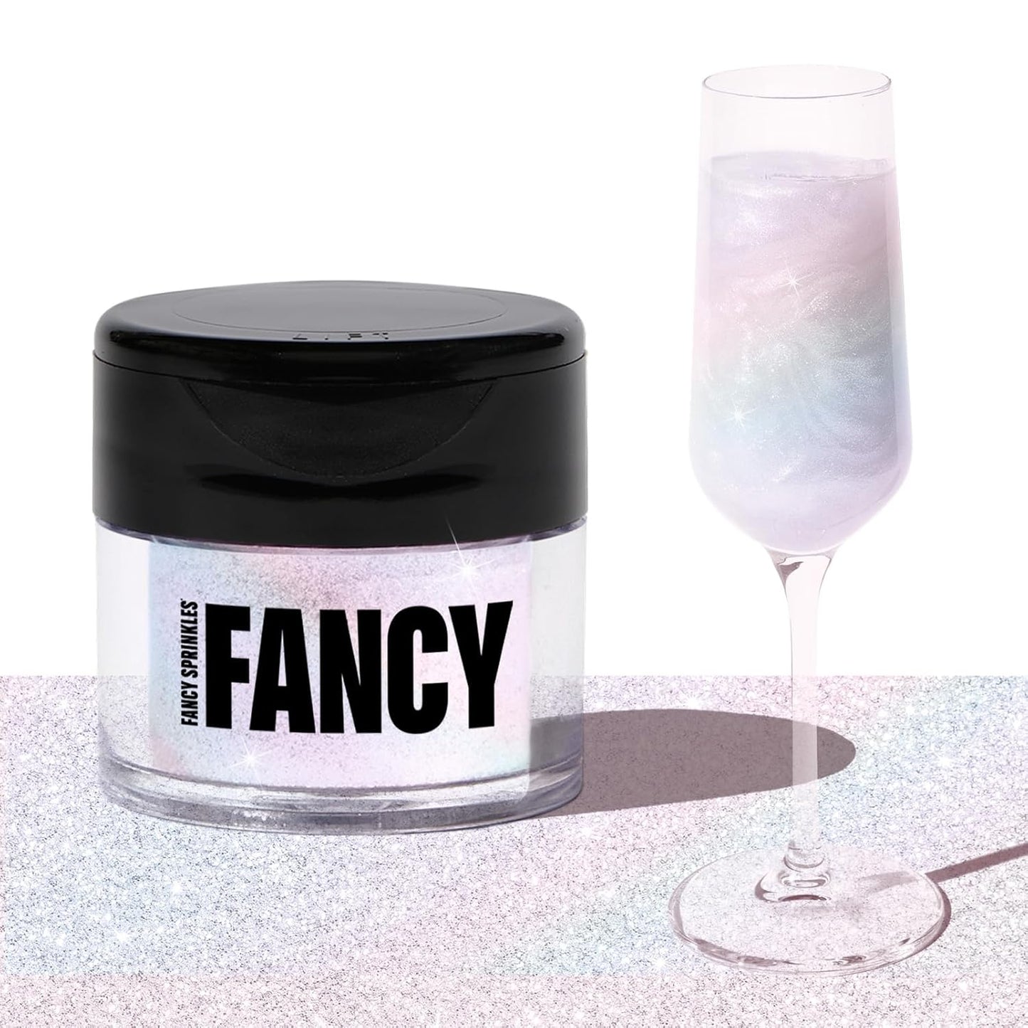 Fancy Sprinkles Moonstone Iridescent Premium Edible Glitter, 100% Edible Glitter for Sparkling Food & Drinks No Taste or Texture (4gm)