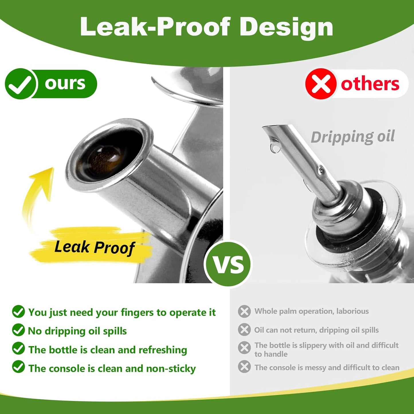 4 Pack Automatic Liquor Pour Spouts, Auto Flip Olive Oil Dispenser Spout, Pour Spouts for Liquor Bottles, Olive Oil Spouts, Bottle Pourers for Alcohol Wine Syrup Home Bar Accessories Silver