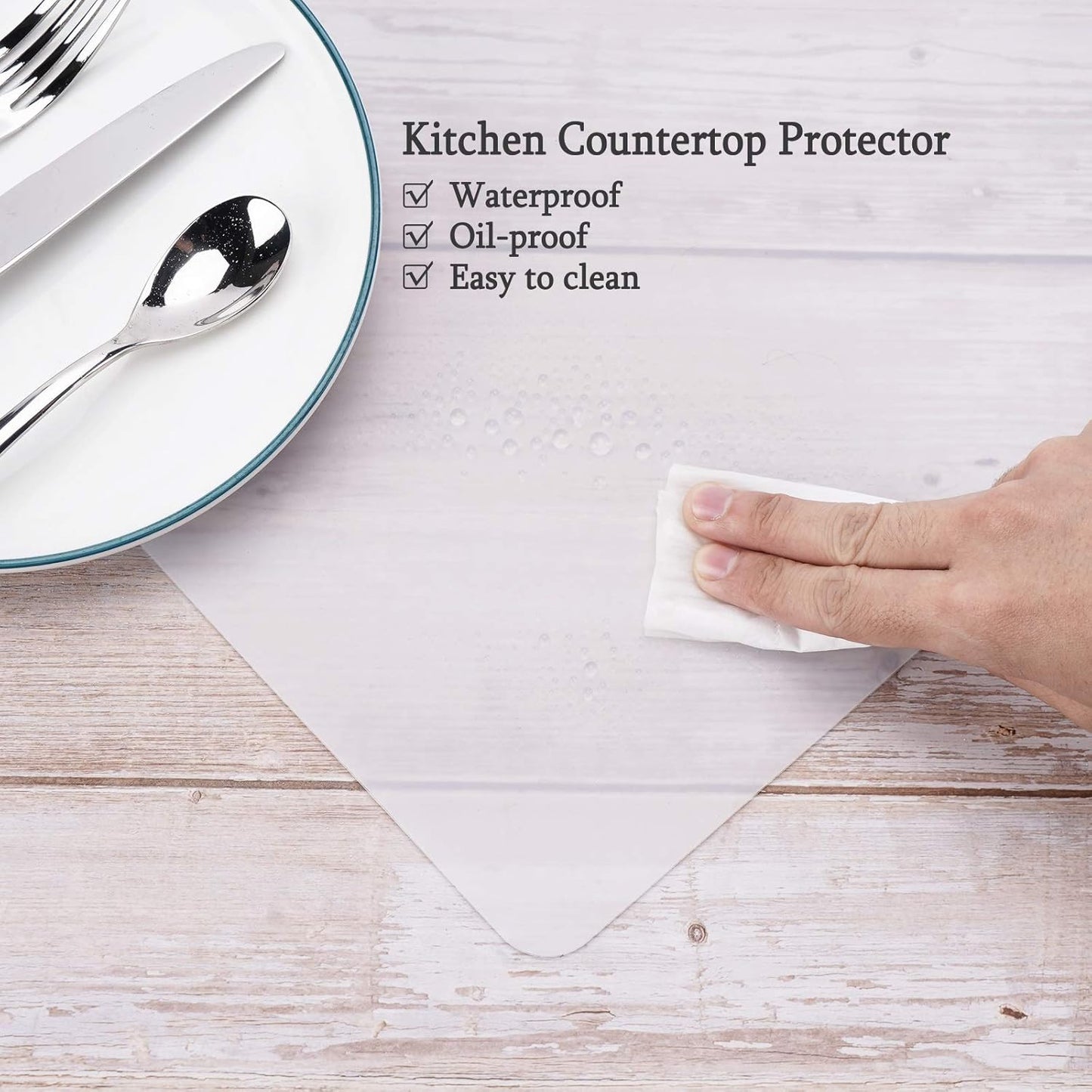 Gartful Silicone Mats for Countertop - Thicker, 28" by 20" Extra Large Multipurpose Mat, Counter Table Protector, Desk Saver Pad, Placemat Nonstick Nonskid Heat-Resistant Pad, Translucent, 2PCS