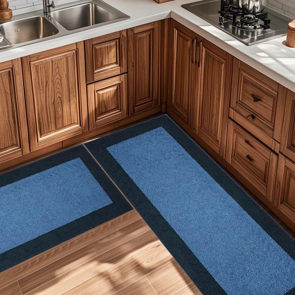 Machine Washable Runner Rug 24" x 70", Non Slip Kitchen Mat for Floor, Absorbent Entryway Rug for Kitchen, Bedroom, Hallway, Bathroom, Door (Roll Packing)