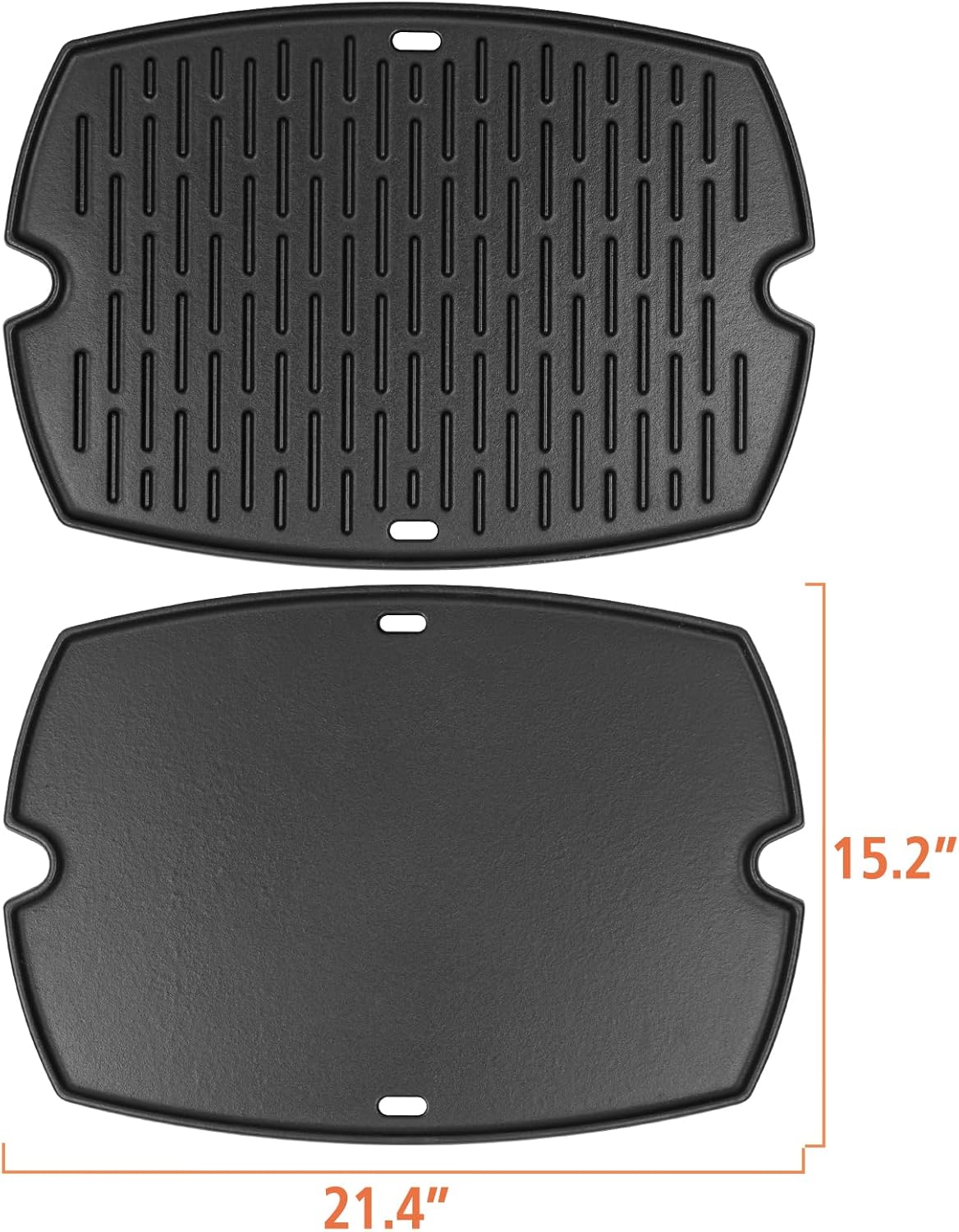 AJinTeby 7583 Cast Iron Griddle for Weber Q2000 Series, for Weber Q200 Q220 Q240 Q2000 Q2200 Q2400 Q2800 Gas Grills Accessories, Replaces for Webber 7645, for Webber Q2200 Grill Parts