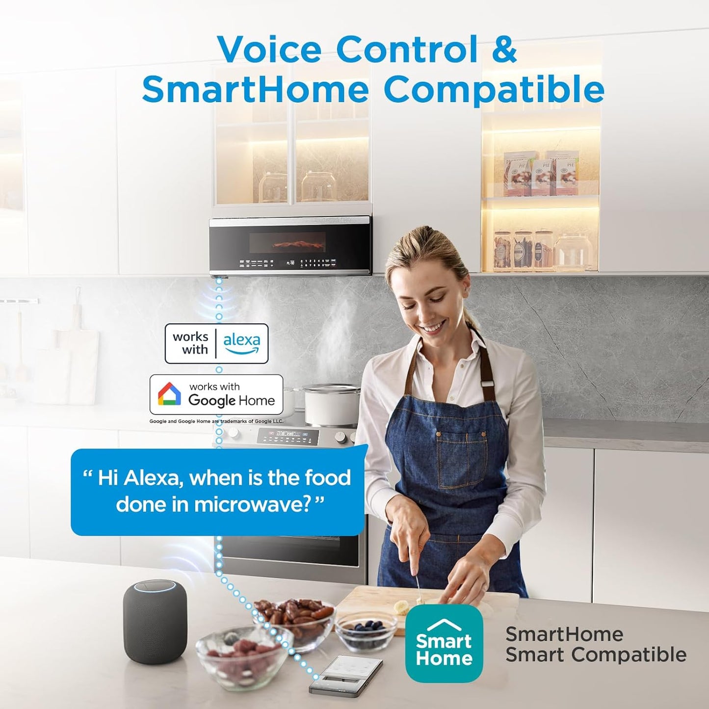 Midea MMO12S3ASTZ Over the Range Oven, 1.2 Cu.ft Slim, Stainless Steel Microwaves, 1000W Heating Power with 400CMF Vent Fan