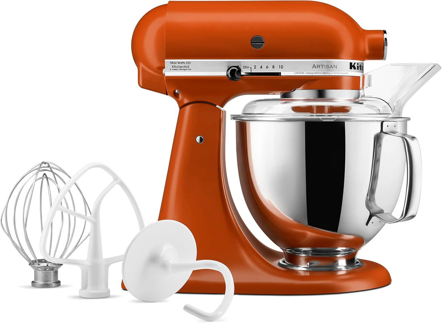 KitchenAid KSM150PSSC Stainless Steel Mixer Bowl, 5 Quart, Scorched Orange