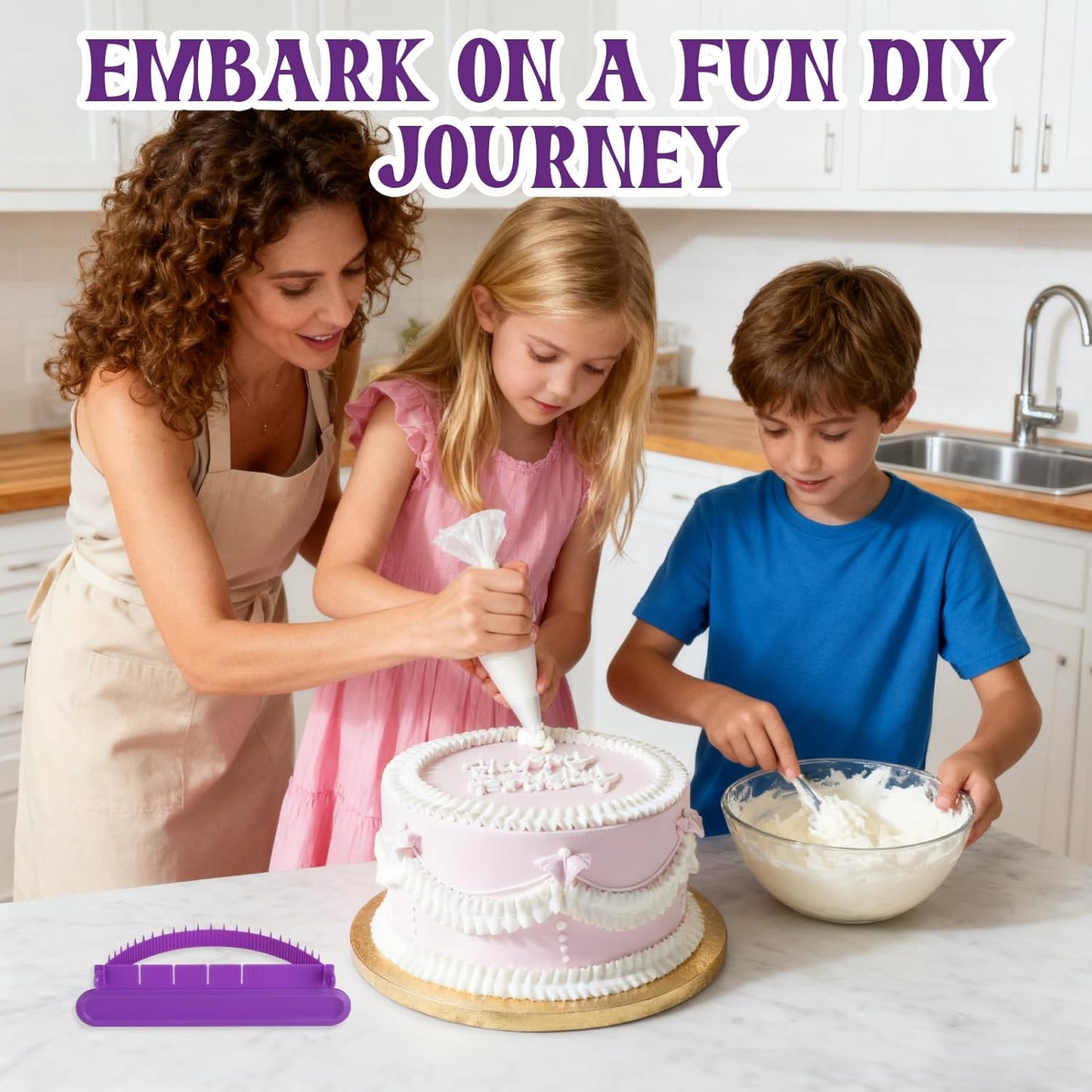 5PCS Cake Decorating Tools Set,Cake Turntable,Sweet Stamps Cake Decorating,Fondant Tools for Baking,Applicable for Creating Birthday Cakes,Ideal with Home Bakers and Cake Enthusiasts