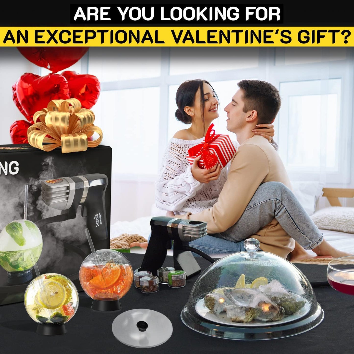 Cocktail Smoker Kit - Whiskey Smoker Kit - Smoke Infuser Birner PRO - Premium Kit, 13 PCS, with Accessories and Wood Chips - Cold Smoke for Food and Drinks - Gift for Men