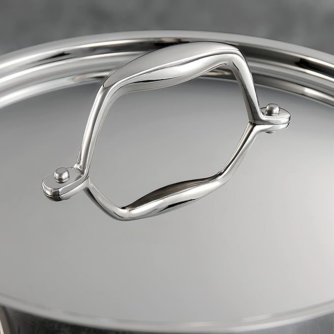 Tramontina Tri-Ply Clad Stainless Steel 10-Piece Cookware Set with Lids, Pots and Pans Kitchen Set, Induction-Ready, Dishwasher-Safe, NSF-Certified, Made in Brazil