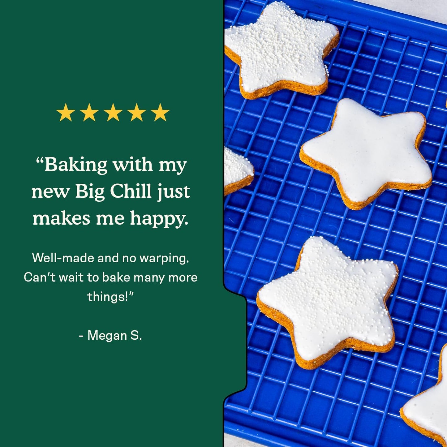 Great Jones Big Chill Wire Cooling Rack (Blueberry) – 16.25" × 11.25" Heavy-Weight Aluminized Steel,Nonstick Baking Rack – Oven Safe 450 °F, Bacon & Cookie Cooling Rack – Fits Half Sheet Pans