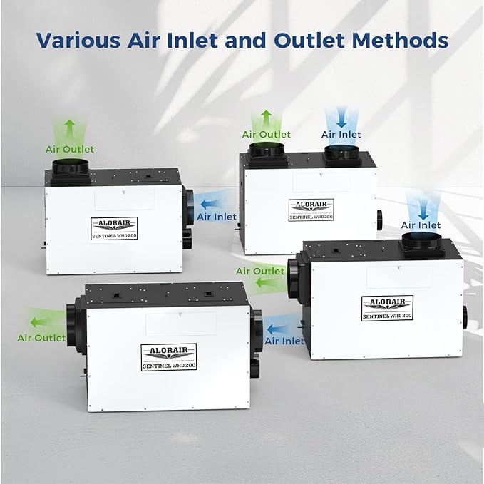 ALORAIR Whole House Dehumidifier, 165 PPD Commercial Grade Whole Home Dehumidifiers for Home, Garages, Water Damage Restoration, 4500 Sq.Ft dehumidifiers for Crawl Space