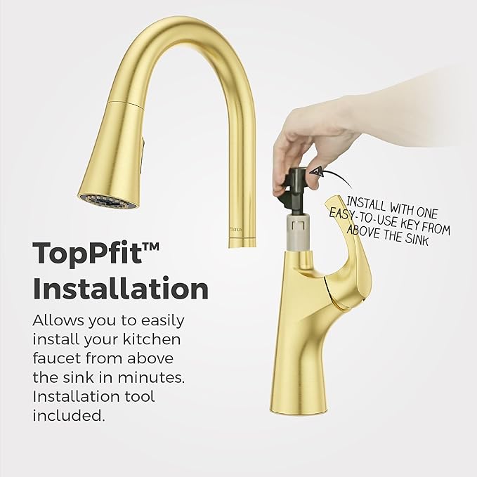 Pfister Talega Pull-Down Kitchen Faucet in Brushed Gold