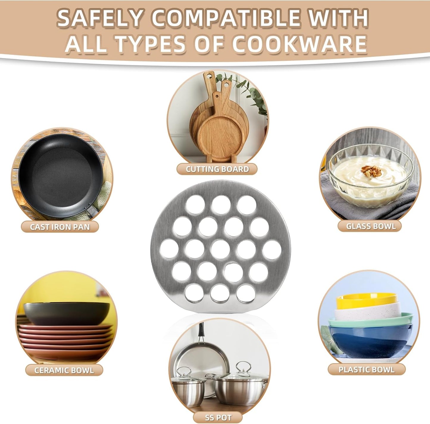 Potato Masher Stainless Steel Small, Mini Avocado Masher, Manual Potatoes Smasher Kitchen Tool for Avocado, Potatoes, Beans, Vegetables, 8.7Inch Metal Mashing Utensil, Dishwasher Safe