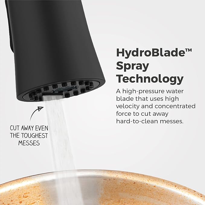 Pfister Alderwood Kitchen Faucet with Pull Down Sprayer and Soap Dispenser, Single Handle, NSF Certified, Matte Black Finish, F5297AWB