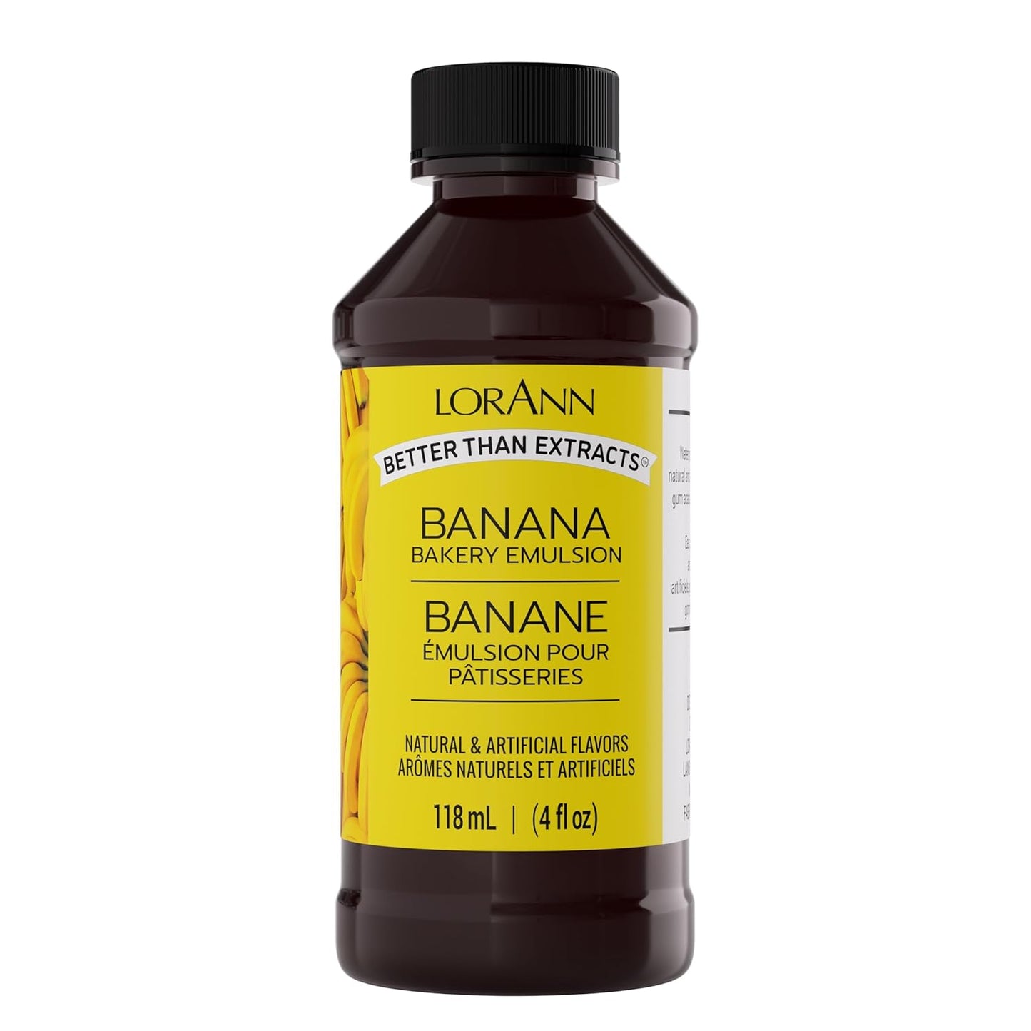 Lorann Oils Banana Bakery Emulsion: True Banana Emulsion, Ideal for Boosting Fruit Tones in Cakes, Cookies & Desserts, Gluten-Free, Keto-Friendly, Banana Extract Substitute Essential for Your Kitchen