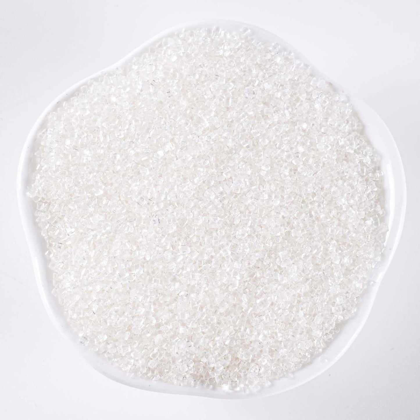 Kasvan White Sanding Sugar Sprinkles - Edible Sugar Crystals, Baking Cake Decorations, Ice Cream Toppings cupcake Decorating, Wedding Party Chirstmas Supplies, 85g/3.2oz (White)